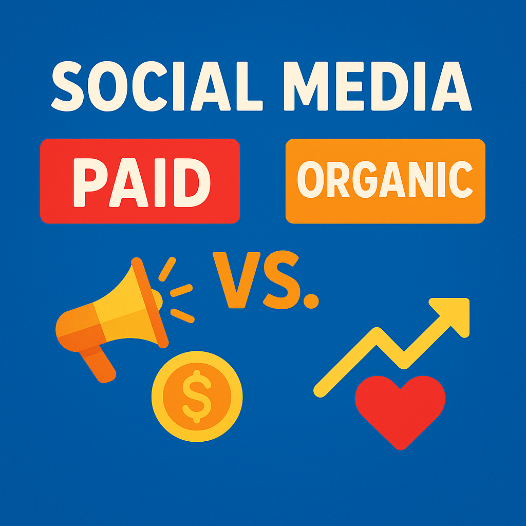 social media paid vs organic